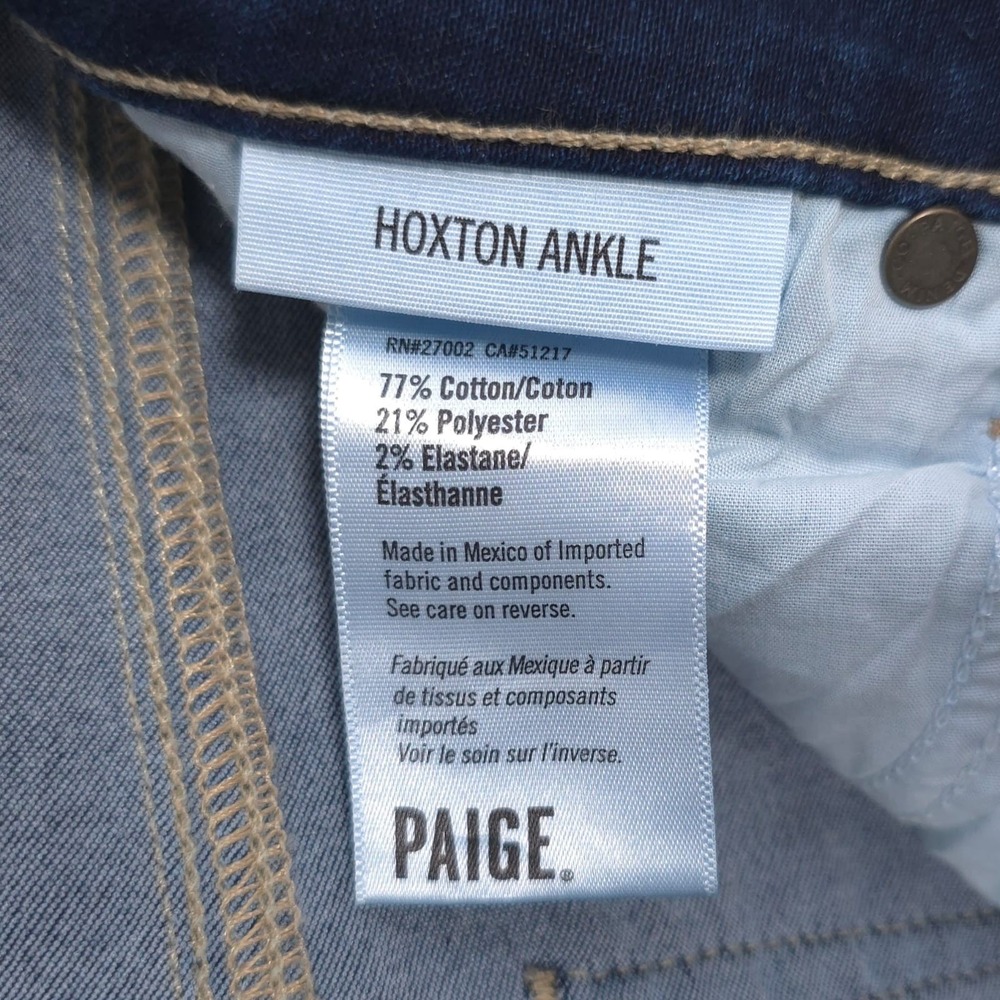 PAIGE Hoxton Ankle Jeans Women's 28 Arla High Rise Skinny Stretch 1767265-794 - Picture 4 of 13